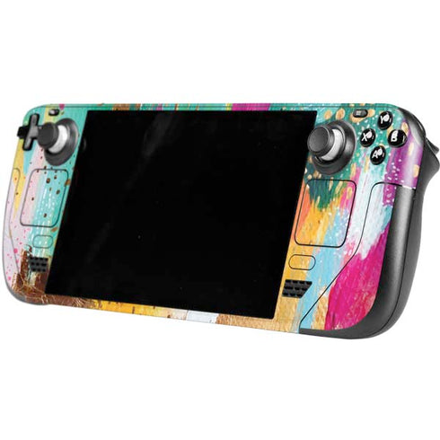 Etta Vee Turquoise Brush Stroke Steam Deck Handheld Gaming Computer Skin